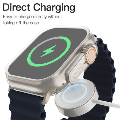 Coque de protection (pour Apple Watch Ultra 49mm), en silicone, transparent