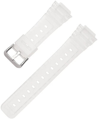bracelet de montre Ricardo Ribolla 16mm (pour Casio G-Shock GA-2100/GA-2110, DW-5600, GW-6900), blanc, transparent