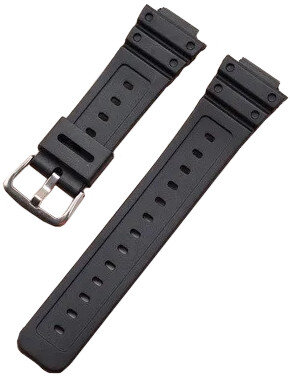 Bracelet de montre en plastique Ricardo Ribolla 16mm (pour Casio G-Shock GA-2100/GA-2110, DW-5600, GW-6900), noir V2