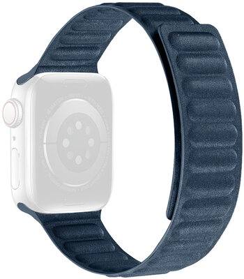 bracelet textile Ricardo (pour Apple Watch 42/44/45/49mm), bleu, magnétique