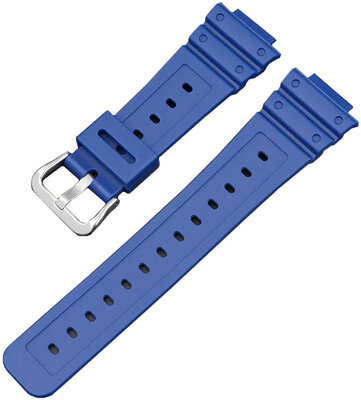 bracelet en silicone Ricardo Ribolla 16mm (pour Casio G-Shock GA-2100/GA-2110, DW-5600, GW-6900), bleu V1