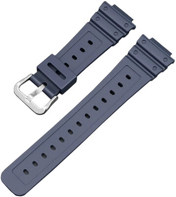 bracelet en silicone Ricardo Ribolla 16mm (pour Casio G-Shock GA-2100/GA-2110, DW-5600, GW-6900), bleu V2