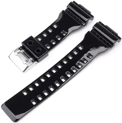 bracelet de montre Ricardo Cassola 16mm (pour Casio G-Shock GA-100, GA-110, GD-120, GLS-100), noir V2