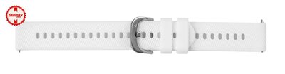 bracelet en silicone Ricardo Marmolada 18mm, White, Quick Release