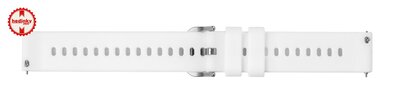 bracelet en silicone Ricardo Marmolada 18mm, White, Quick Release