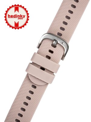 bracelet en silicone Ricardo Marmolada 18mm, Pink, Quick Release