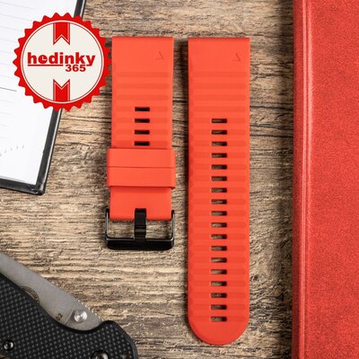 Bracelet en silicone Ricardo Livigno 26mm, Red, QuickFit