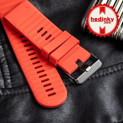 Bracelet en silicone Ricardo Livigno 26mm, Red, QuickFit