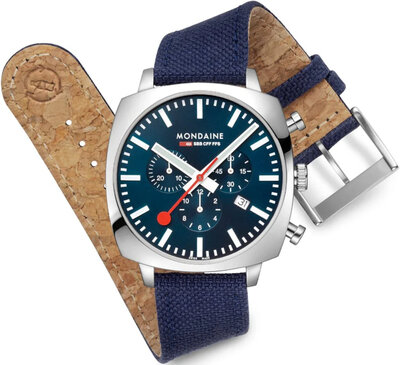 Mondaine Grand Cushion Quartz MSL.41440.LD.SET (+ bracelet de rechange)