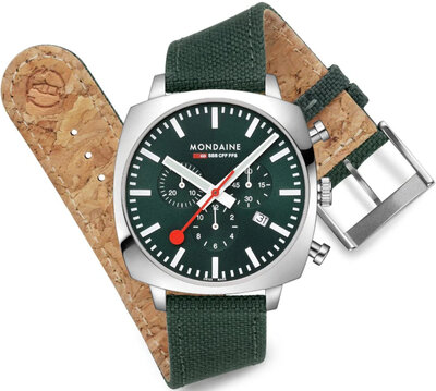 Mondaine Grand Cushion Quartz MSL.41460.LF.SET (+ bracelet de rechange)