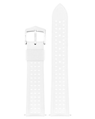 bracelet en caoutchouc Hirsch NYAD M 0920099100-2, blanc, caoutchouc naturel, longueur M, Quick Release