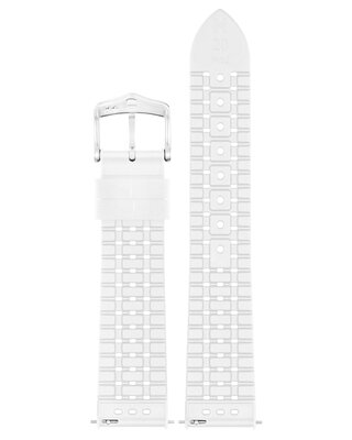 bracelet en caoutchouc Hirsch NYAD M 0920099100-2, blanc, caoutchouc naturel, longueur M, Quick Release