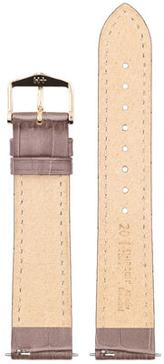 bracelet en cuir Hirsch Duke M 01028137-1, marron, veau, longueur M, Quick Release