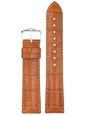 bracelet en cuir Hirsch Duke S 01028375-1, marron, veau, longueur S, Quick Release