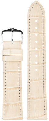 bracelet en cuir Hirsch Duke S 01028390-1, beige, veau, longueur S, Quick Release
