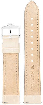 bracelet en cuir Hirsch Duke S 01028390-1, beige, veau, longueur S, Quick Release