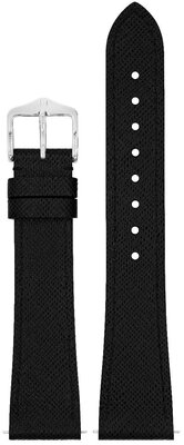 bracelet en cuir Hirsch Giffone M 01875150-2, noir, veau, longueur M, Quick Release