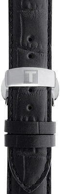 bracelet en cuir Tissot T852.013.405 19mm, noir, Quick Release