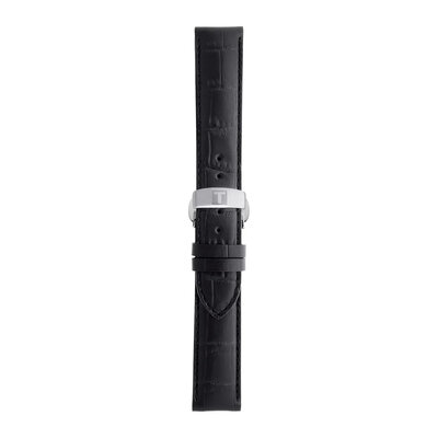 bracelet en cuir Tissot T852.013.405 19mm, noir, Quick Release