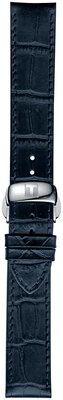 bracelet en cuir Tissot T852.032.781 19mm, bleu, Quick Release
