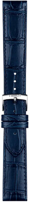 bracelet en cuir Tissot T852.041.534 20mm, bleu, Quick Release
