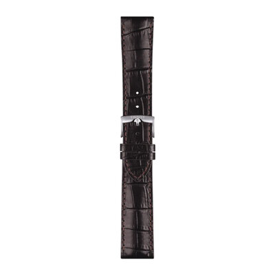 bracelet en cuir Tissot T852.041.655 22mm, marron, Quick Release