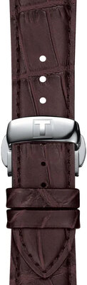 Bracelet en cuir brun Tissot T852.045.399