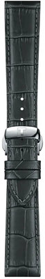 bracelet en cuir Tissot T852.045.750 21mm, gris, Quick Release