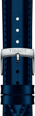 Bracelet en cuir Tissot T852.048.150 18mm, bleu, Quick Release