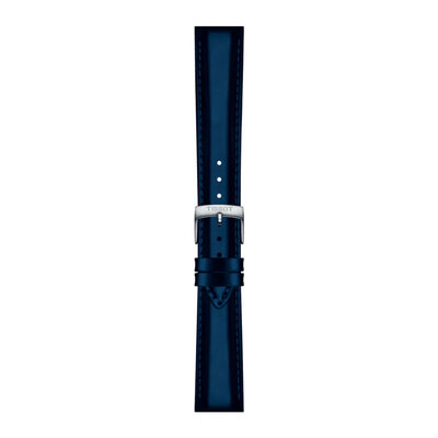 bracelet en cuir Tissot T852.048.150 18mm, bleu, Quick Release