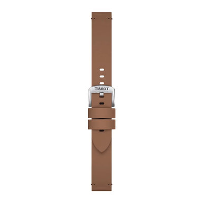 bracelet en cuir Tissot T852.048.213 18mm, marron, Quick Release