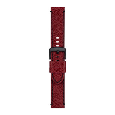 bracelet en cuir Tissot T852.049.048 22mm, rouge, Quick Release