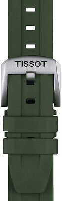 Bracelet en caoutchouc Tissot T852.049.054 20mm, vert, Quick Release