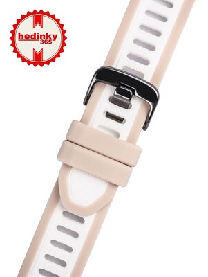 bracelet en silicone Ricardo Bormio 18mm, Beige, Quick Release