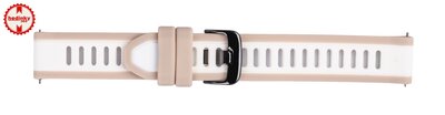 bracelet en silicone Ricardo Bormio 18mm, Beige, Quick Release