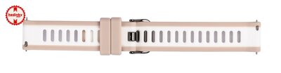 bracelet en silicone Ricardo Bormio 18mm, Beige, Quick Release