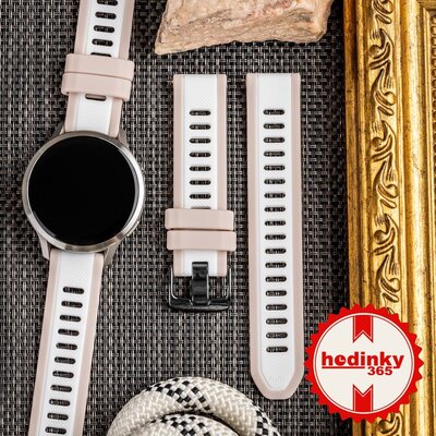bracelet en silicone Ricardo Bormio 18mm, Beige, Quick Release