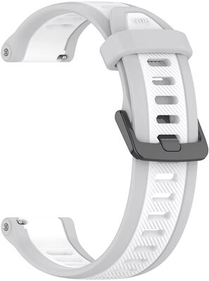 Bracelet en silicone Ricardo 18mm (Garmin Venu 2S, Vívoactive 4S, Forerunner 265S, Venu 3S aj.), blanc, Quick Release