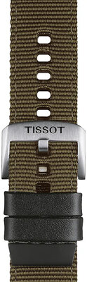 Bracelet en textile Tissot T852.046.756 22mm, vert, Quick Release