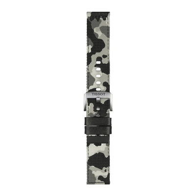 bracelet textile Tissot T852.046.771 22mm, gris/camouflage, Quick Release