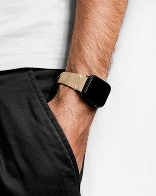 Bracelet en cuir Hirsch Serro L 05564070-2, marron, daim, Limited Edition, longueur L, Quick Release