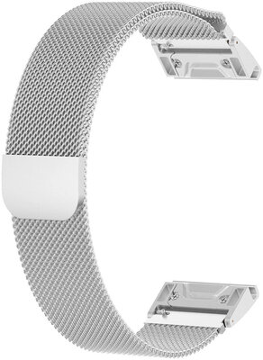 Bracelet en acier Ricardo 26mm (pro Garmin Fenix 8/7X/6X (51mm), Tactix aj.), argent, QuickFit