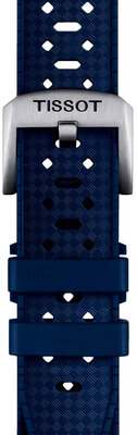 Bracelet en caoutchouc Tissot T852.049.963 20mm, bleu