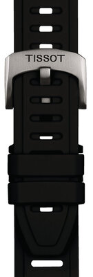 Bracelet en silicone Tissot T852.049.249 21mm, noir (vel. XS), Quick Release