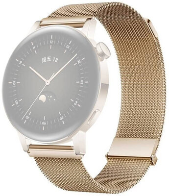 bracelet en acier inoxydable Ricardo Milanese, Gold, magnétique 22mm