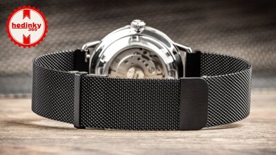 bracelet en acier inoxydable Ricardo Venosa 20mm, Quick Release, Black
