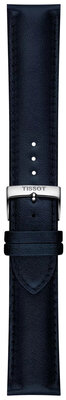 Bracelet en cuir Tissot T852.050.301 22mm, bleu, vegan, Quick Release