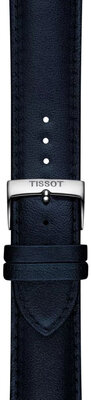 Bracelet en cuir Tissot T852.050.301 22mm, bleu, vegan, Quick Release