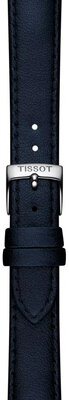Bracelet en cuir Tissot T852.050.307 22mm, bleu, vegan