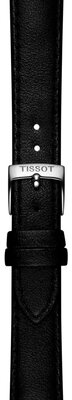 Bracelet en cuir Tissot T852.050.317 16mm, noir, eco-leather